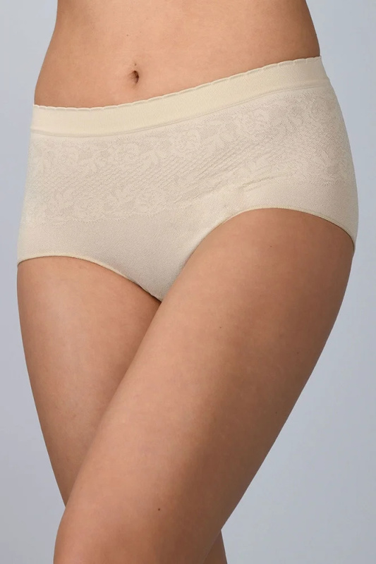 Kalhotky s vyšším pasem bezešvé Culotte Setificato Light Intimidea Barva: Tělová, Velikost S/M