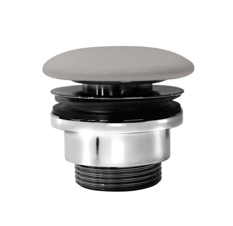 GSI umyvadlová výpust 5/4“, neuzavíratelná, keramická zátka, 5-65, tortora mat PVC05