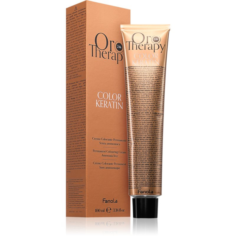 Fanola Oro Therapy Color Keratin barva na vlasy odstín Blonde Platinum Ash 10.1 100 ml