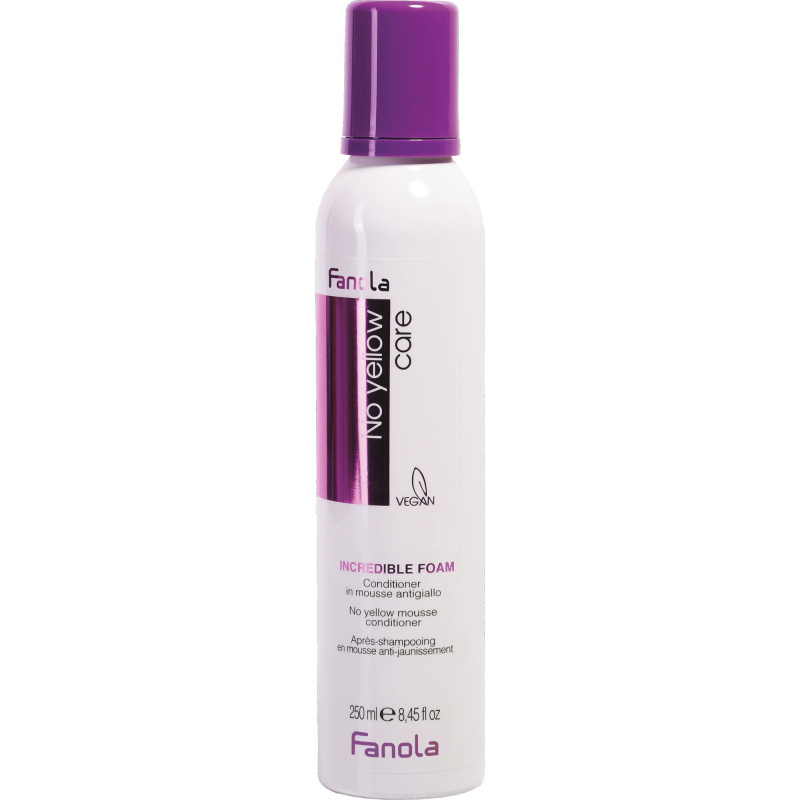 Fanola No Yellow Incredible Foam pěnový kondicionér neutralizující žluté tóny 250 ml