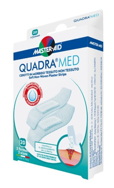 MASTER AID Quadra Med Náplasti jemné 20 kusů 2 velikosti