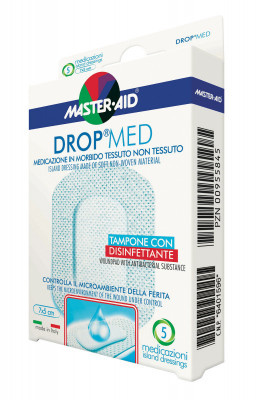 DROP MED Rychloobvaz sterilní antiseptický 7x5 cm 5 kusů
