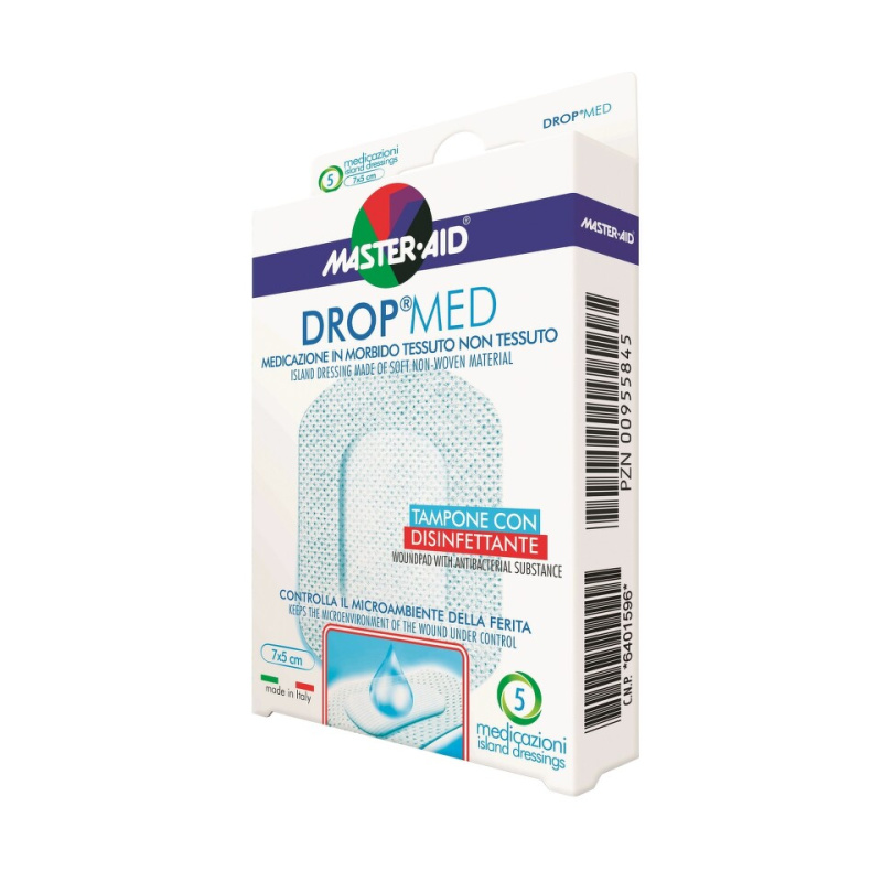 DROP MED Rychloobvaz sterilní antiseptický 7x5 cm 5 kusů