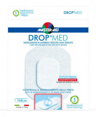 DROP MED Rychloobvaz sterilní antiseptický 10x8 cm 5 kusů