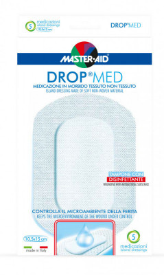 DROP MED Rychloobvaz sterilní antiseptický10.5x15cm 5 kusů