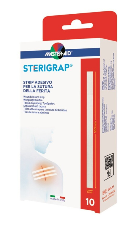 MASTER AID Sterigrap Náplasťové stehy sterilní 100 x 6 mm 10 kusů