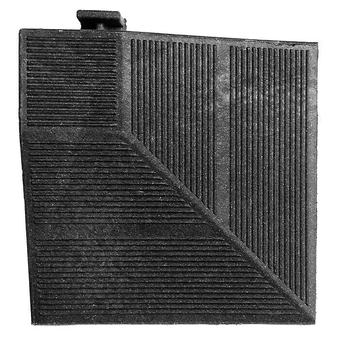 Rohový díl zaklapávacích dlaždic Mixtile / 20 x 20 cm / WPC / antracit Varianta: ivi0