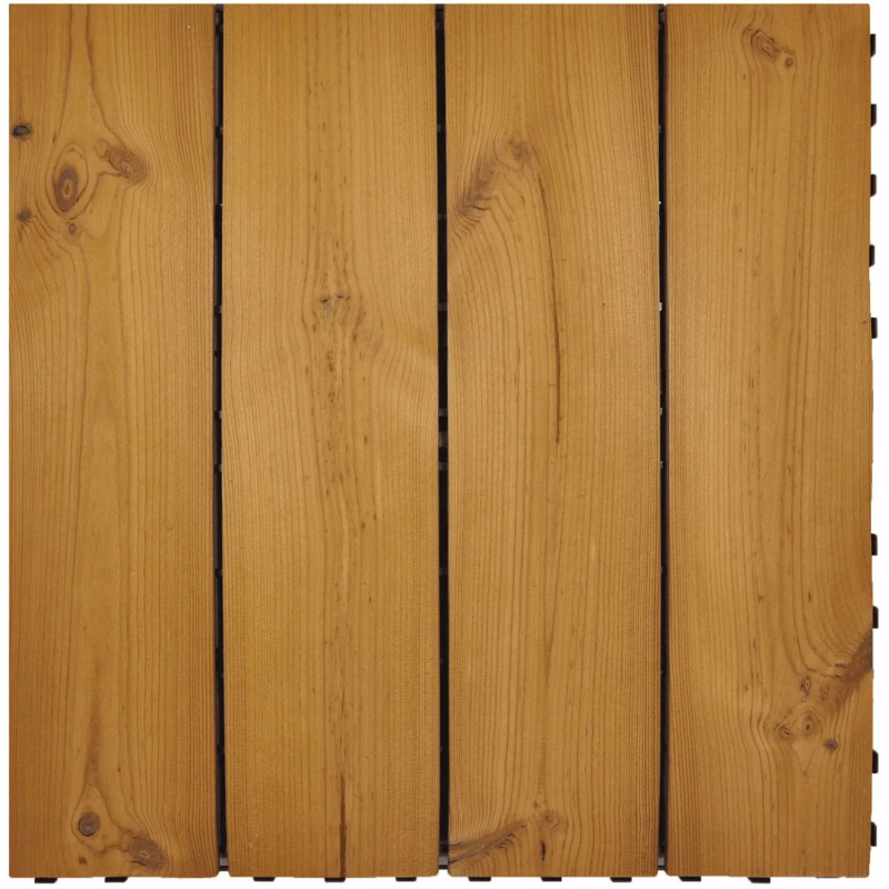 Onek Zámková terasová dlaždice Thermowood Smartdeck, přírodní, 60 x 60 cm