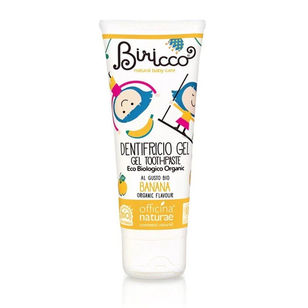 Officina Naturae Dětská zubní pasta - banán - bez fluoridu, 75 ml