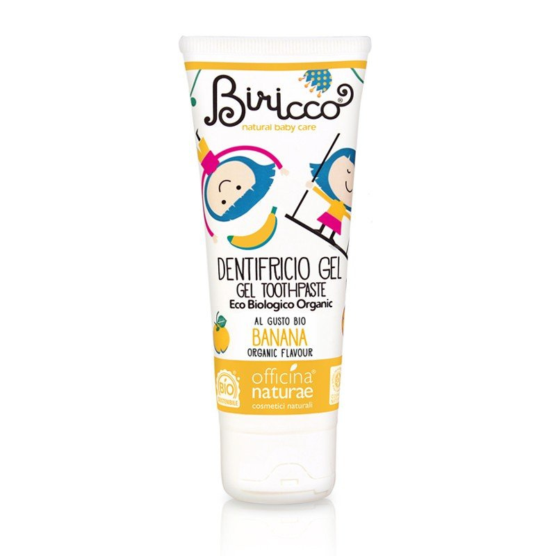 Officina Naturae Dětská zubní pasta - banán - bez fluoridu, 75 ml