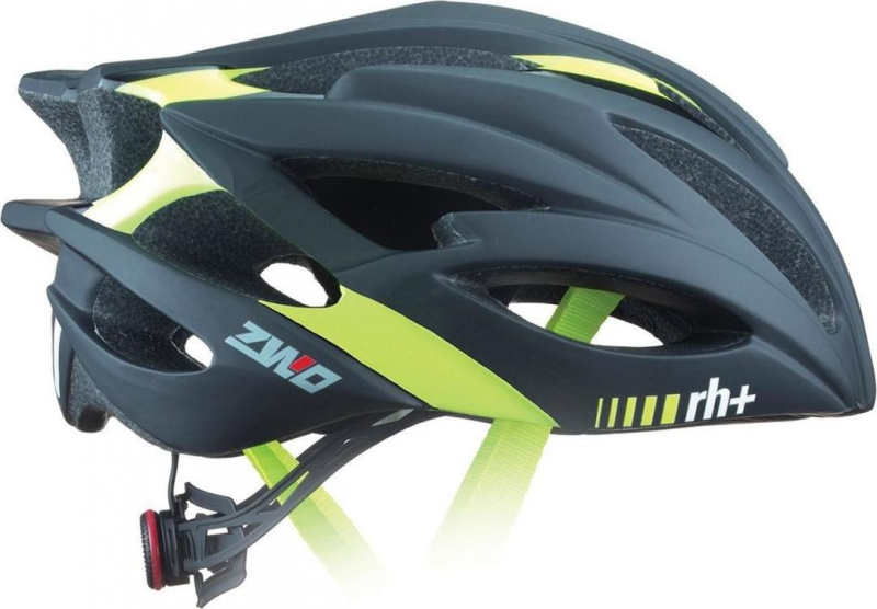 Cyklistická helma RH+ ZW0, matt black/shiny yellow fluo Velikost: 54/58 cm
