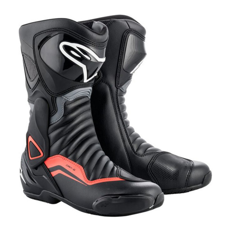 Moto boty Alpinestars S-MX 6 černá/šedá/červená fluo černá/šedá/červená fluo 40
