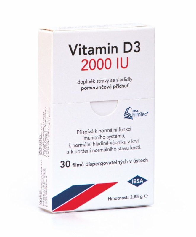 IBSA Vit.D3 2000IU 30 filmů rozpustných ústech