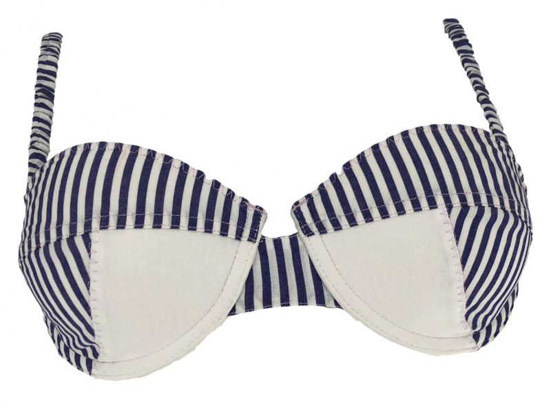 Dámská podprsenka 00CGUH-00PHS-01 proužky - Diesel bílomodrý proužek 75B