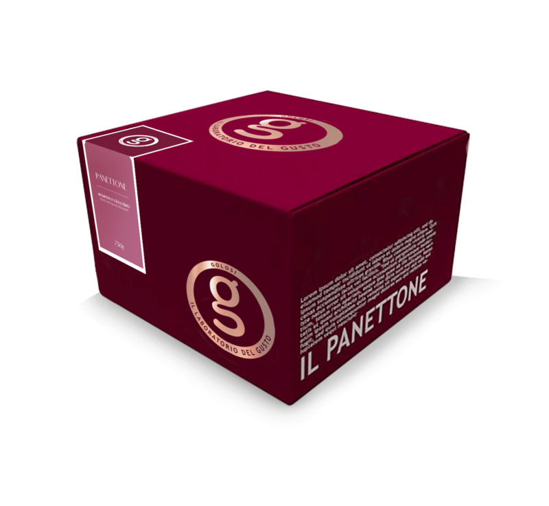 Golosi Panettone Milano s čokoládovými kousky bez polevy (BOX) 750g