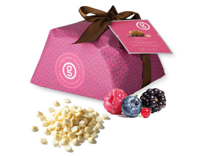 Golosi Panettone s kandovaným lesním ovocem a bílou čokoládou (ručně baleno) 750g