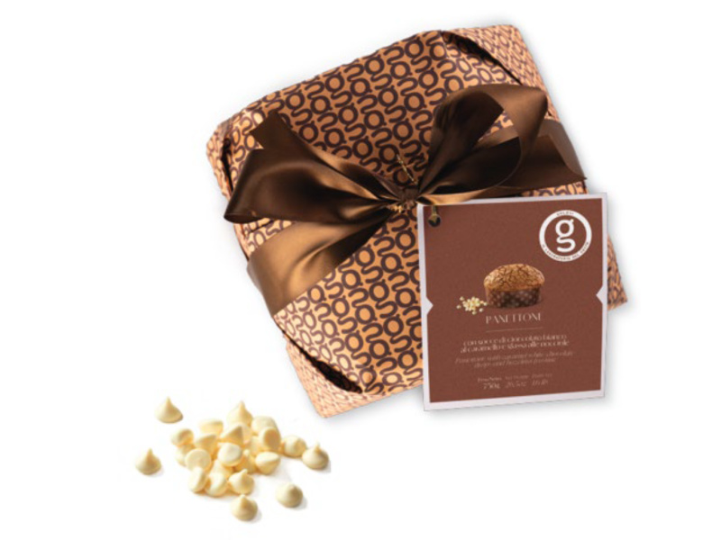 Golosi Panettone s bílou čokoládou a karamelem (ručně baleno) 750g