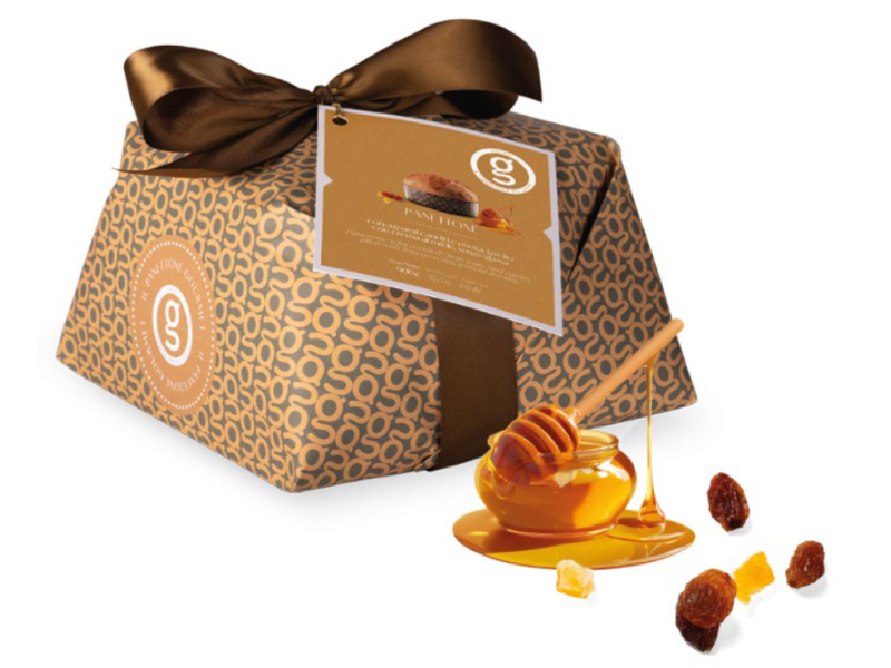 Golosi Panettone s kandovaným ovocem a medovým krémem (ručně baleno) 900g