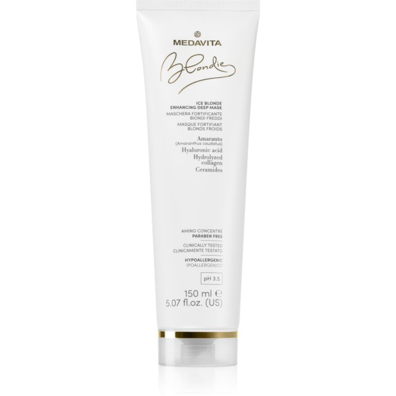 Medavita Blondie Ice Blonde Enhacing Deep Mask hloubkově vyživující maska pro studené odstíny blond 150 ml