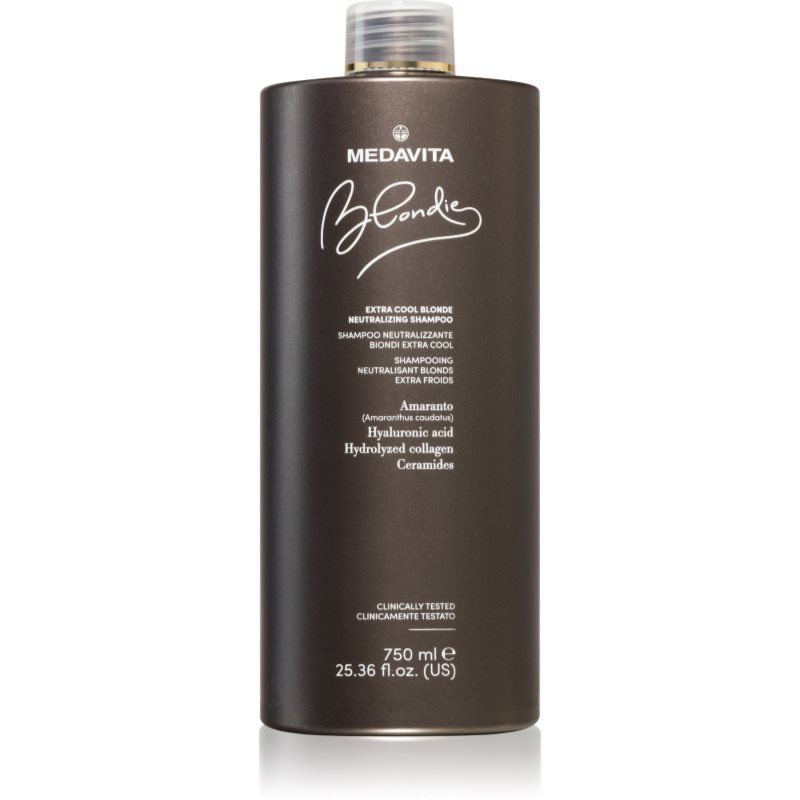 Medavita Blondie Extra Cool Blonde tónovací šampon pro studené odstíny blond pro denní použití 750 ml