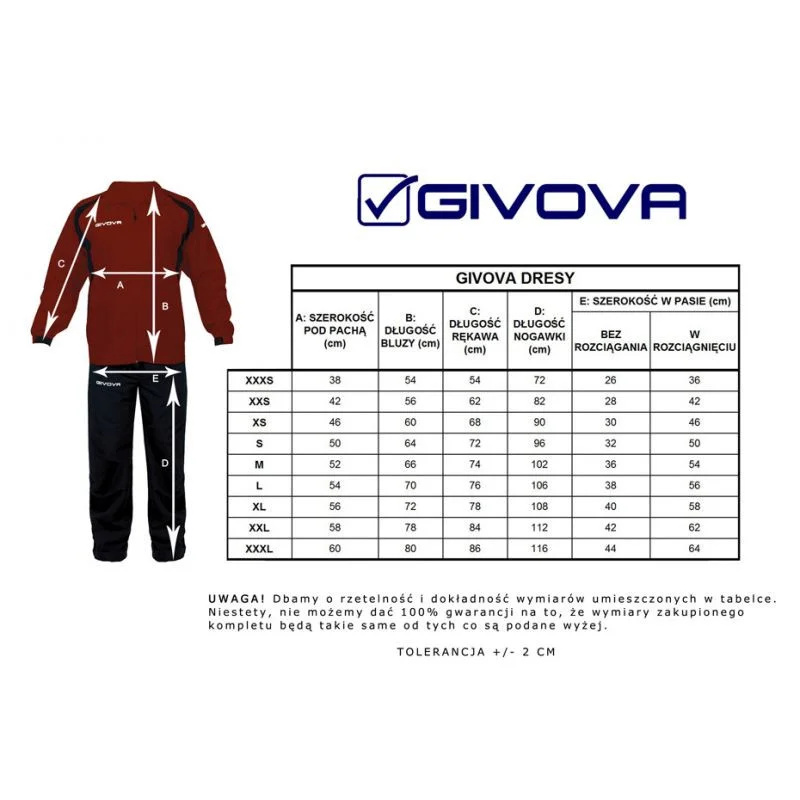 Givova Tuta Visa unisex tepláková souprava TR018 1210 2XS