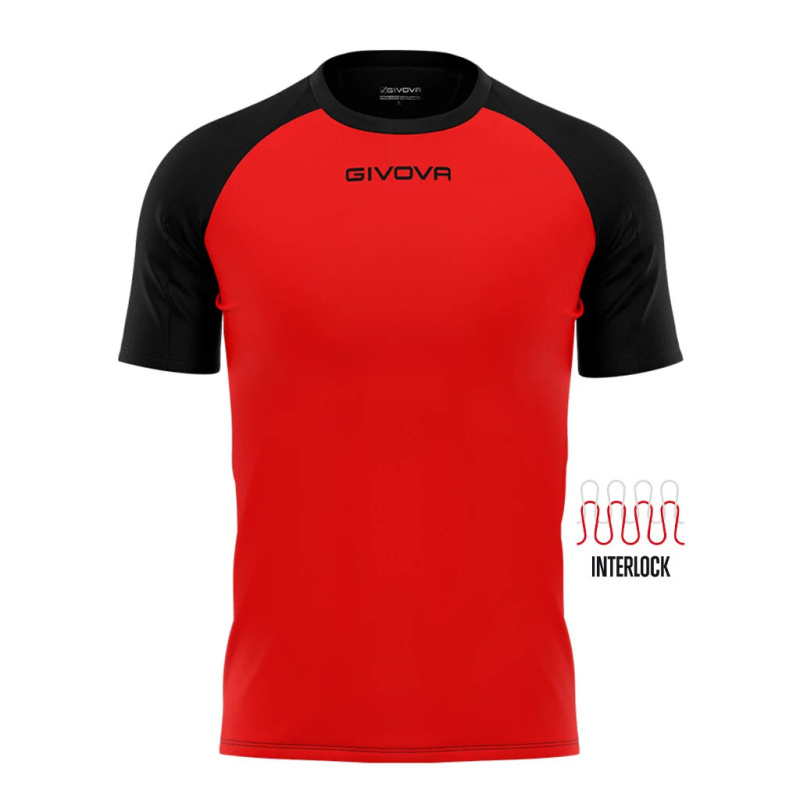 Pánské/chlapecké sportovní triko GIVOVA Capo červené Velikost: 4XS
