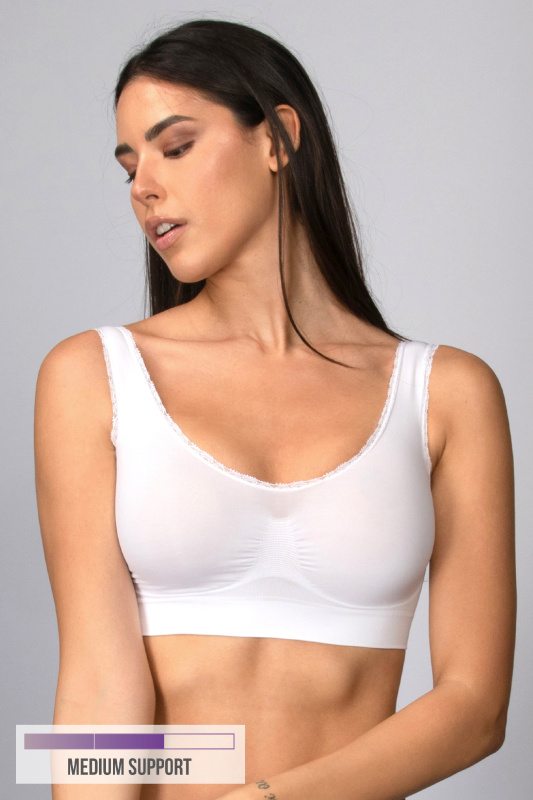 Dámská bezešvá podprsenka Bra Silhouette Pizzo Intimidea Barva: Bílá, velikost S/M