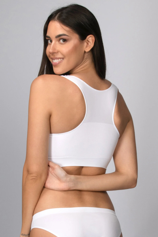 BodyEffect Dámská formující bezešvá podprsenka Comfortbra Sport Barva: Bílá, velikost L/XL