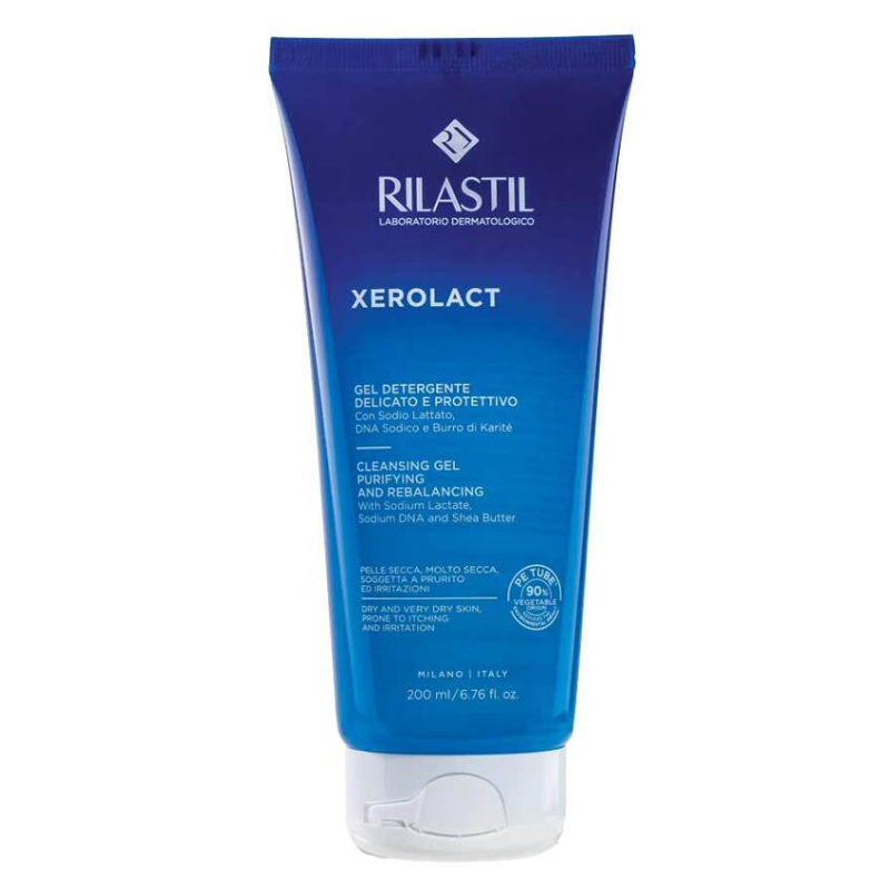 RILASTIL Xerolact Čisticí gel na obličej a tělo 200 ml