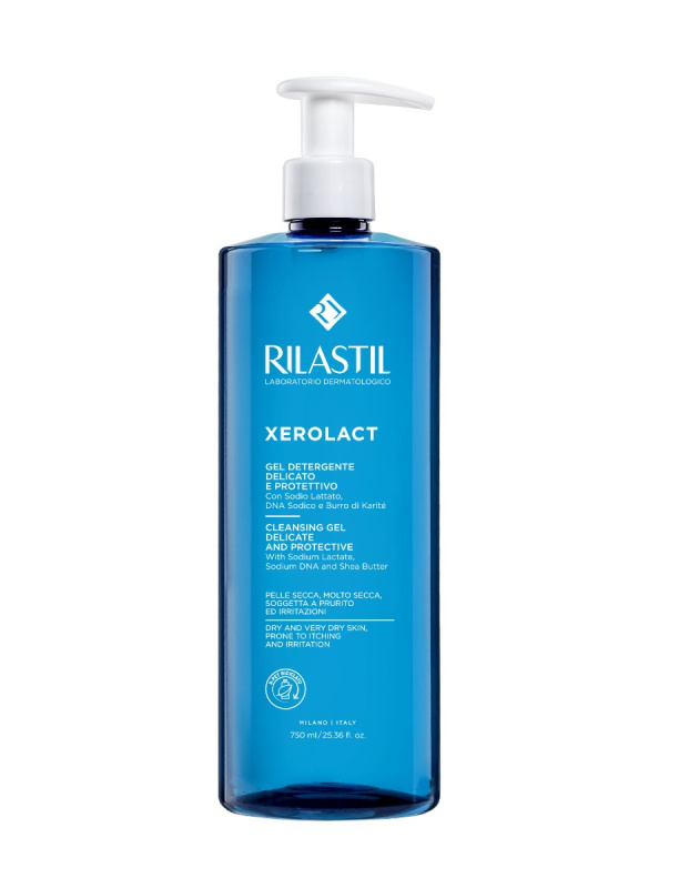 RILASTIL Xerolact Čisticí gel na obličej a tělo 750 ml