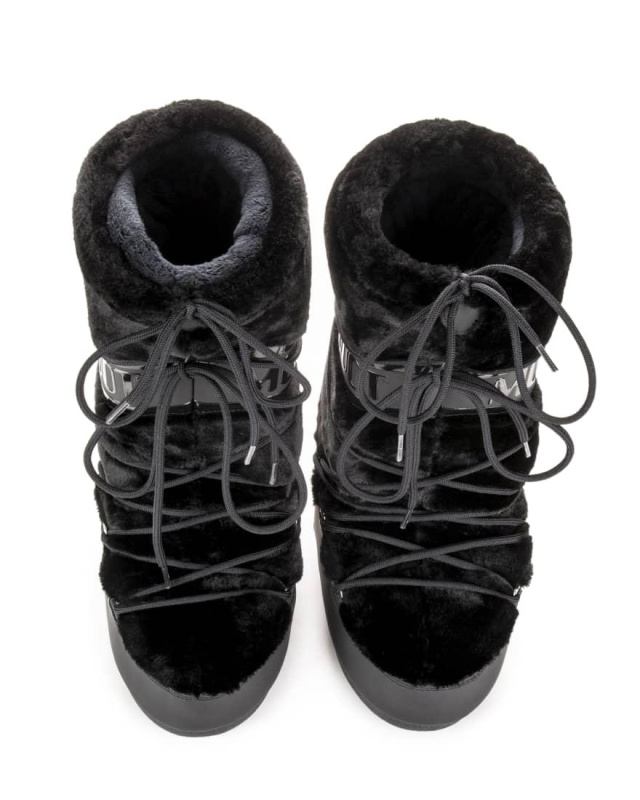 Dámské boty MOON BOOT Icon faux fur černé Velikost: 35/38