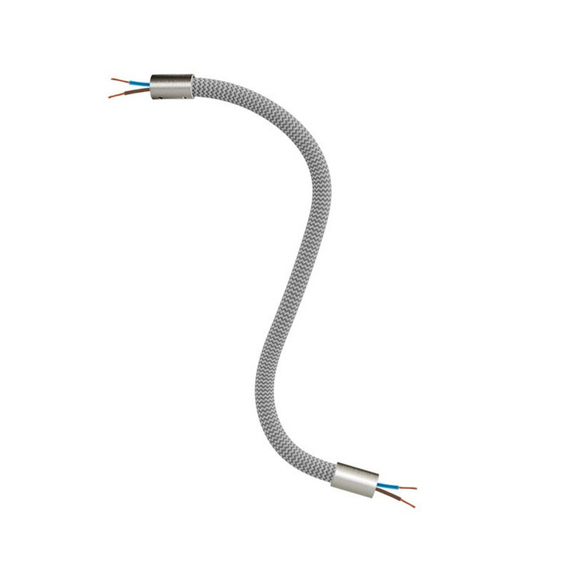creative cables Creative flex - ohebná trubice potažena titanovou textilií RM75 Délka: 30 cm, Barva komponentu: Matný chrom