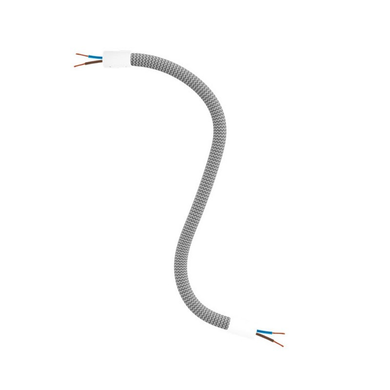 creative cables Creative flex - ohebná trubice potažena titanovou textilií RM75 Délka: 30 cm, Barva komponentu: Matná bílá