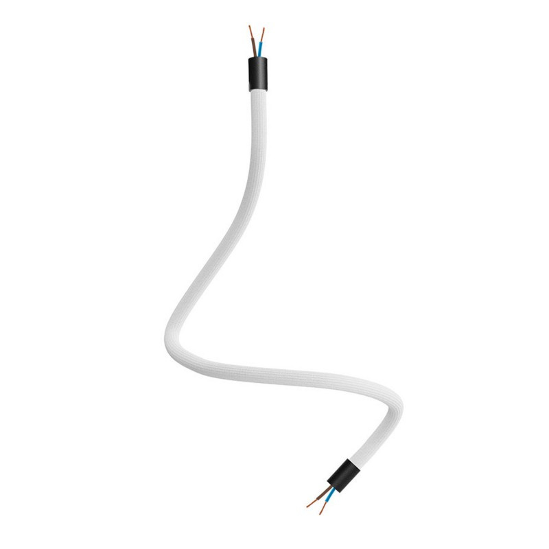 creative cables Creative flex - ohebná trubice potažena bílou textilií RM01 Délka: 60 cm, Barva komponentu: Černá