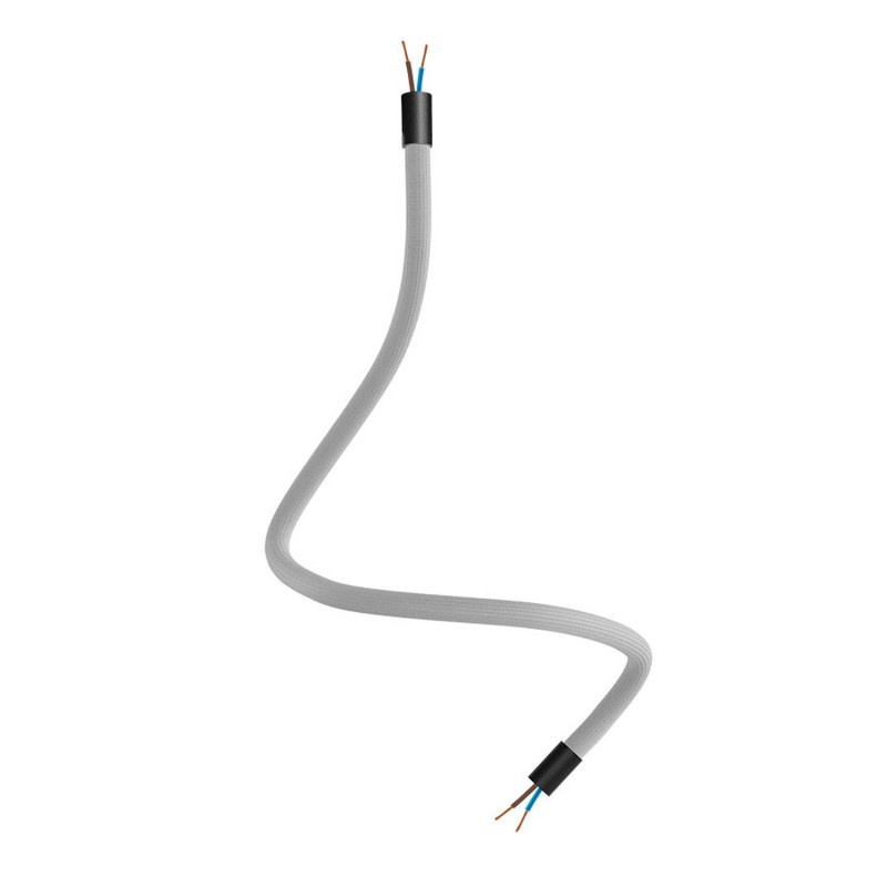creative cables Creative flex - ohebná trubice potažena stříbrnou textilií RM02 Délka: 60 cm, Barva komponentu: Černá