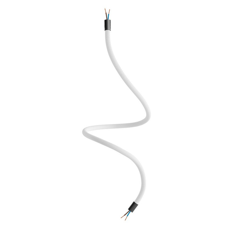 creative cables Creative flex - ohebná trubice potažena bílou textilií RM01 Délka: 90 cm, Barva komponentu: Černá