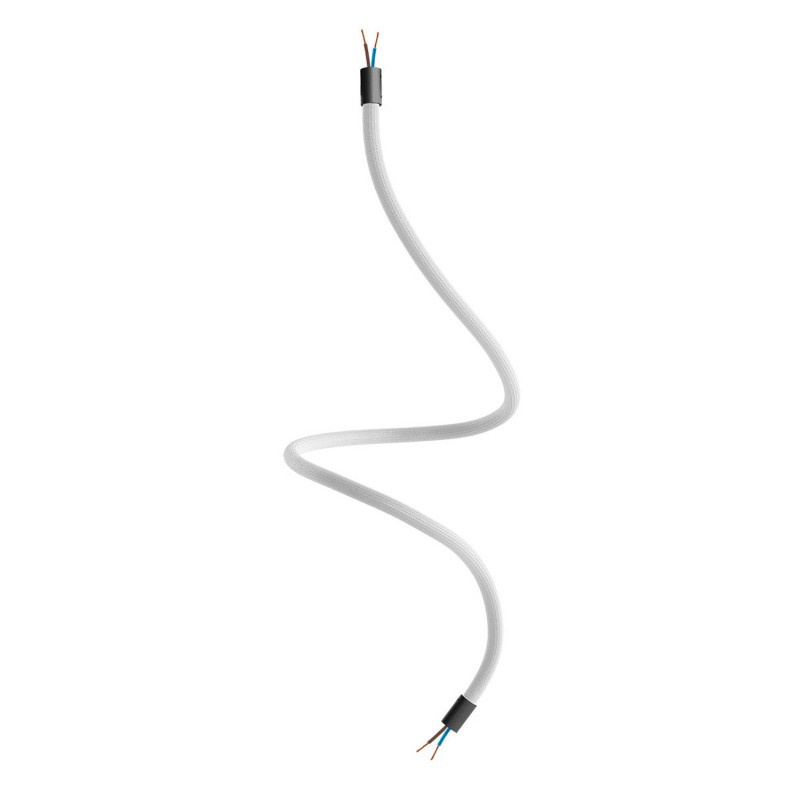 creative cables Creative flex - ohebná trubice potažena stříbrnou textilií RM02 Délka: 90 cm, Barva komponentu: Černá