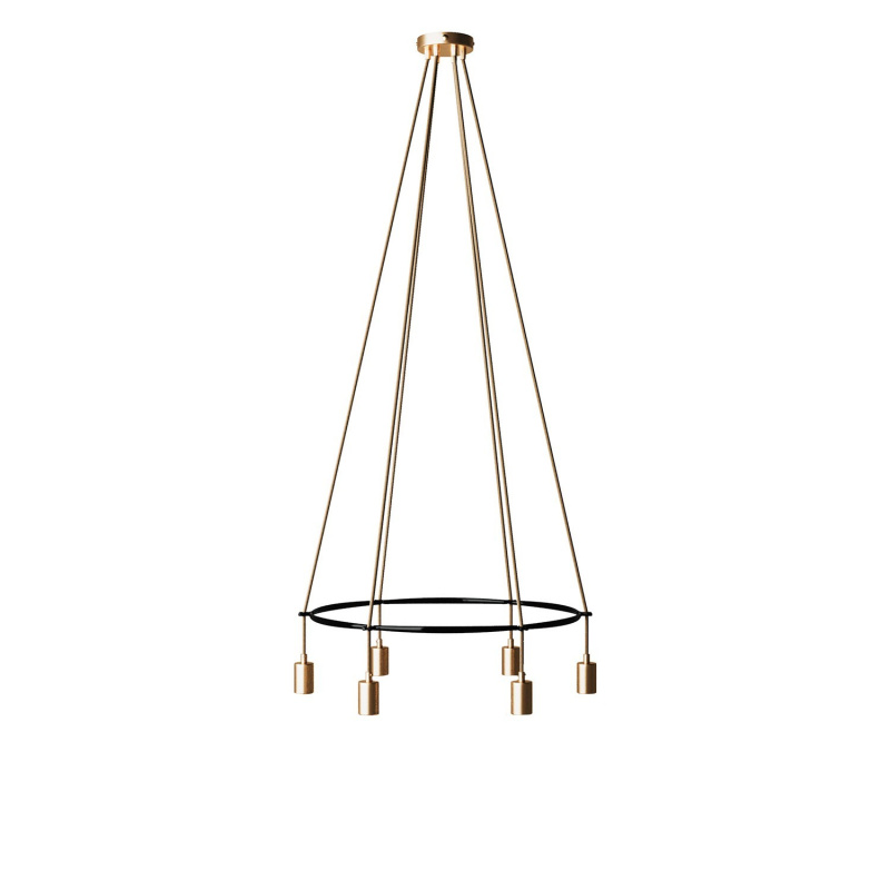 creative cables Lustr cage glóbus se 6 žárovkami Barva: Matný bronz