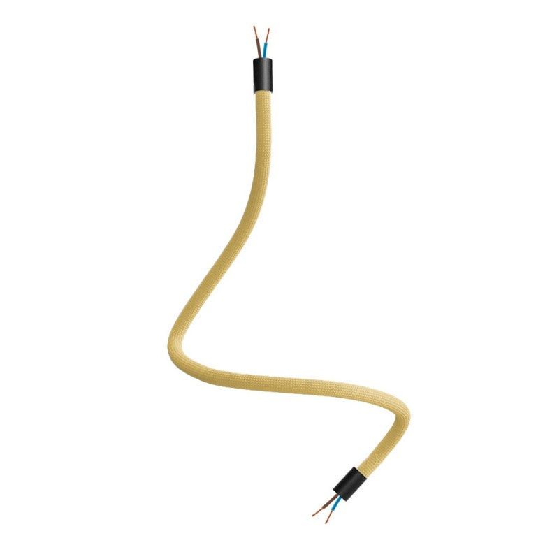 creative cables Creative flex - ohebná trubice s textilním opletením hořčicová RM79 Délka: 60 cm, Barva komponentu: Černá