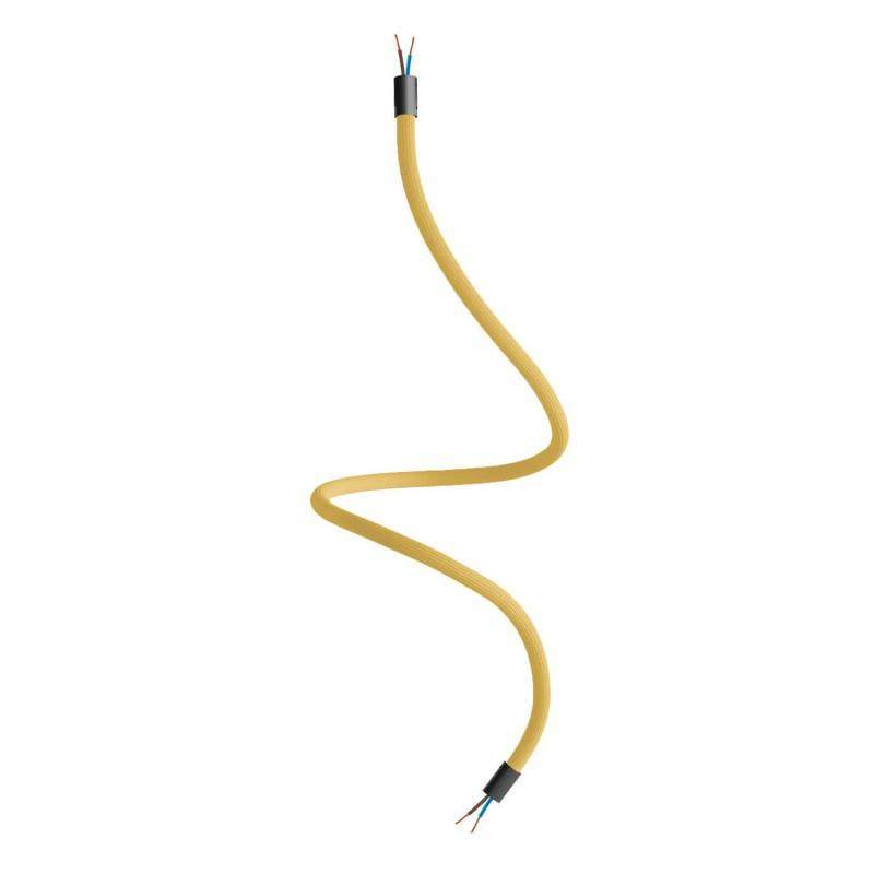 creative cables Creative flex - ohebná trubice s textilním opletením hořčicová RM79 Délka: 90 cm, Barva komponentu: Černá
