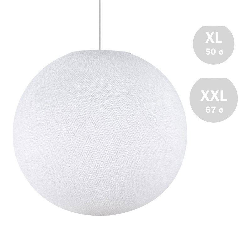 creative cables Stínidlo koule Sphere Light, ručně tkané Barva komponentu: Bílá, Velikost ⌀: XXL - 67cm