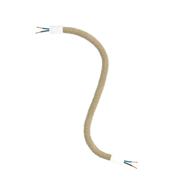 creative cables Creative flex - ohebná trubice opletená přírodní jutou RN06 Délka: 30 cm, Barva komponentu: Matná bílá
