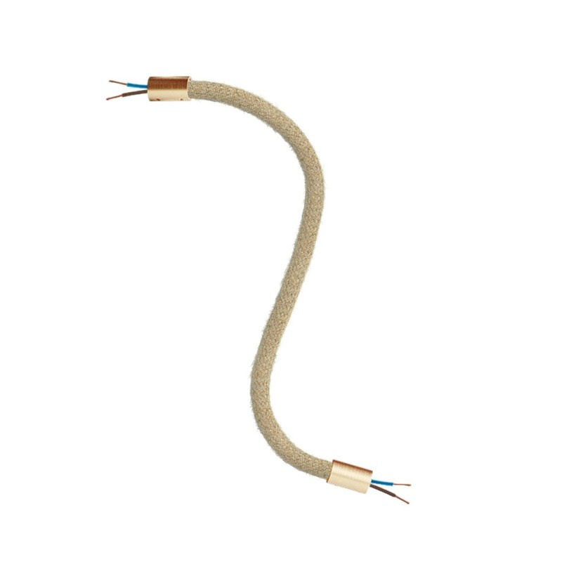 creative cables Creative flex - ohebná trubice opletená přírodní jutou RN06 Délka: 30 cm, Barva komponentu: Matná bronz