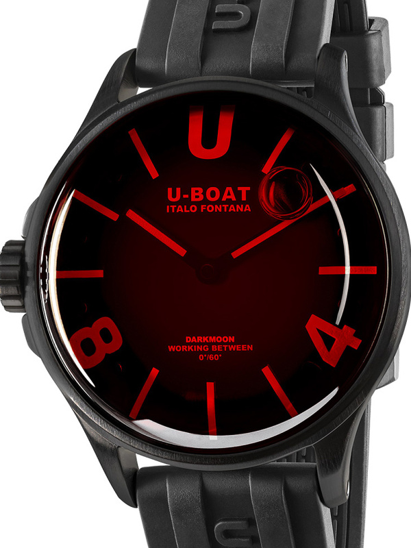 U-Boat 9306 Darkmoon 40mm Red Glass PVD