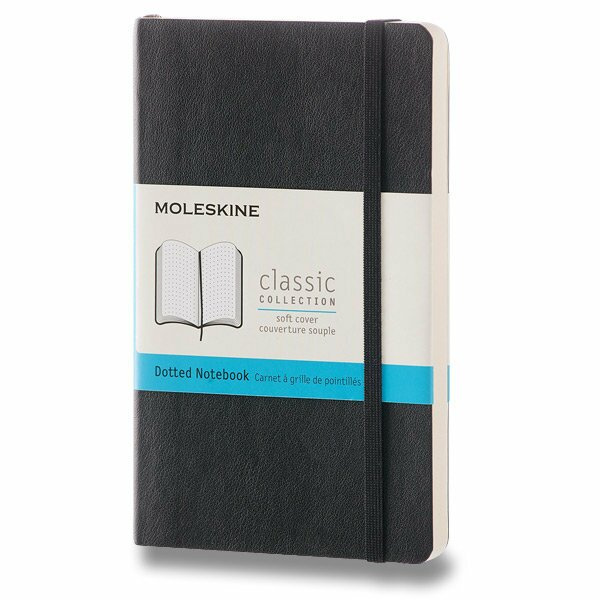 Zápisník Moleskine - měkké desky, S, tečkovaný černý