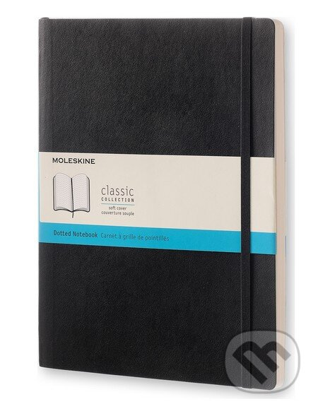 Zápisník Moleskine - měkké desky, XL, tečkovaný černý