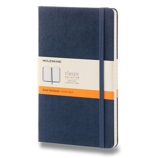 Moleskine - Zápisník tvrdý linkovaný modrý L