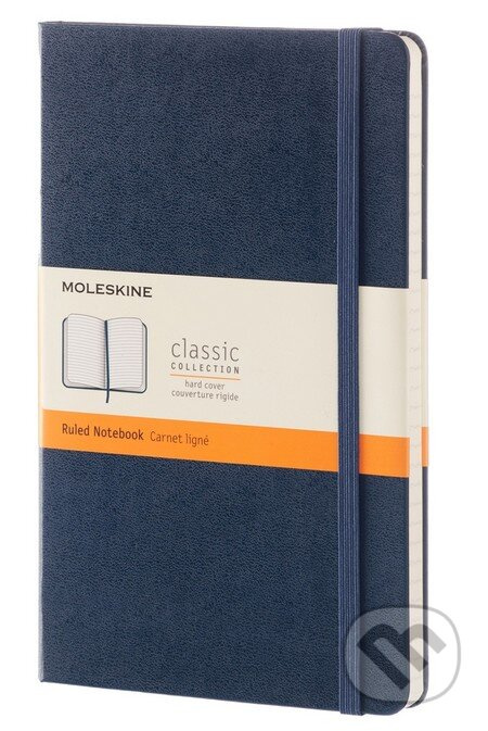 Moleskine - Zápisník tvrdý linkovaný modrý L
