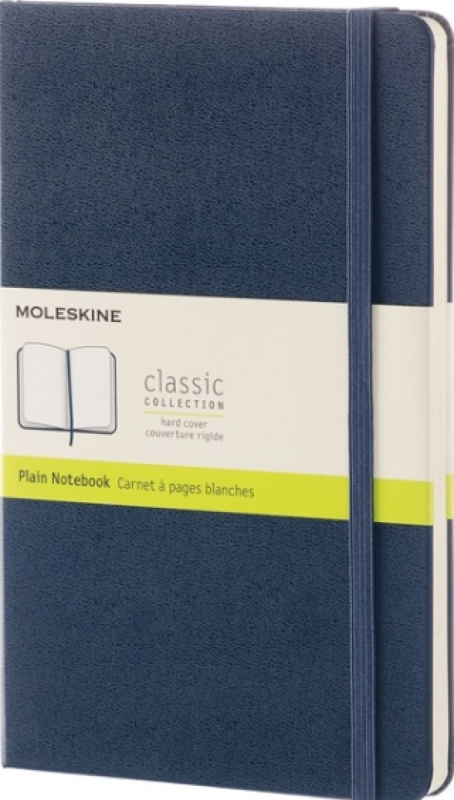 Zápisník Moleskine - tvrdé desky, L, čistý modrý