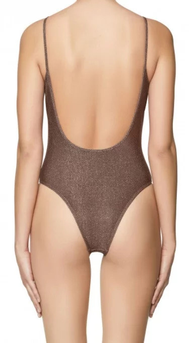 Jednodílné plavky A03986 - 0HFAI hnědá-zlatá  - Diesel M hnědá/zlatá